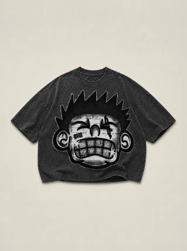 Snarling Spike-Haired Face