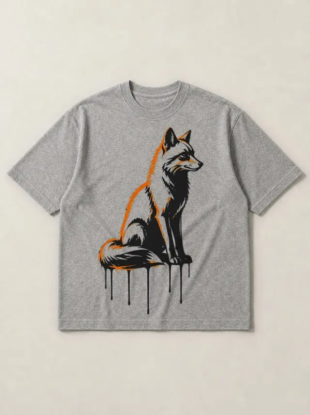 Stencilled Fox, Still Wet