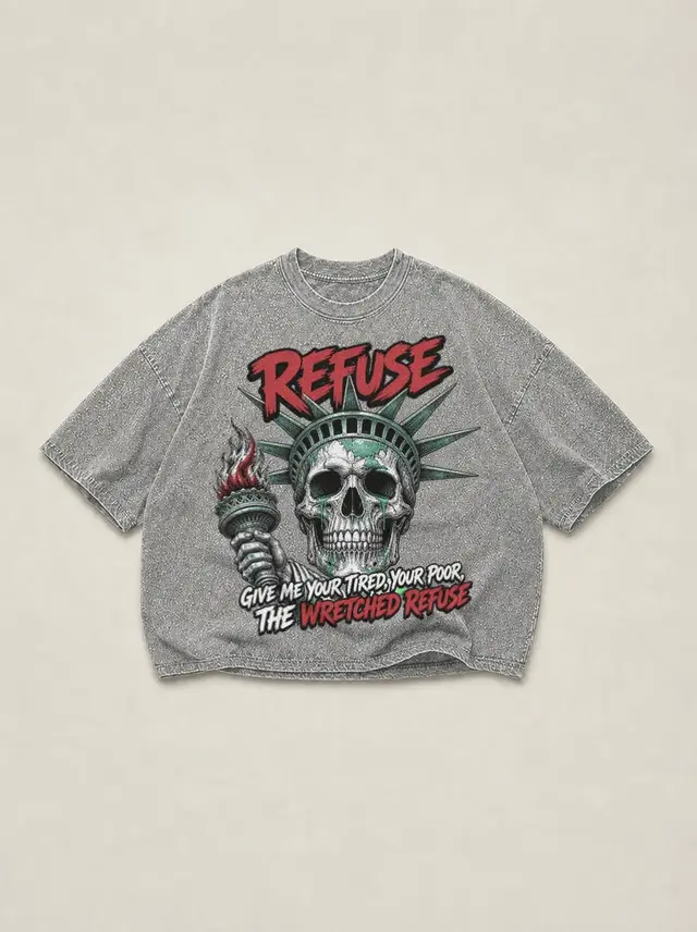 Refuse — Skull Crowned in Liberty's Spikes