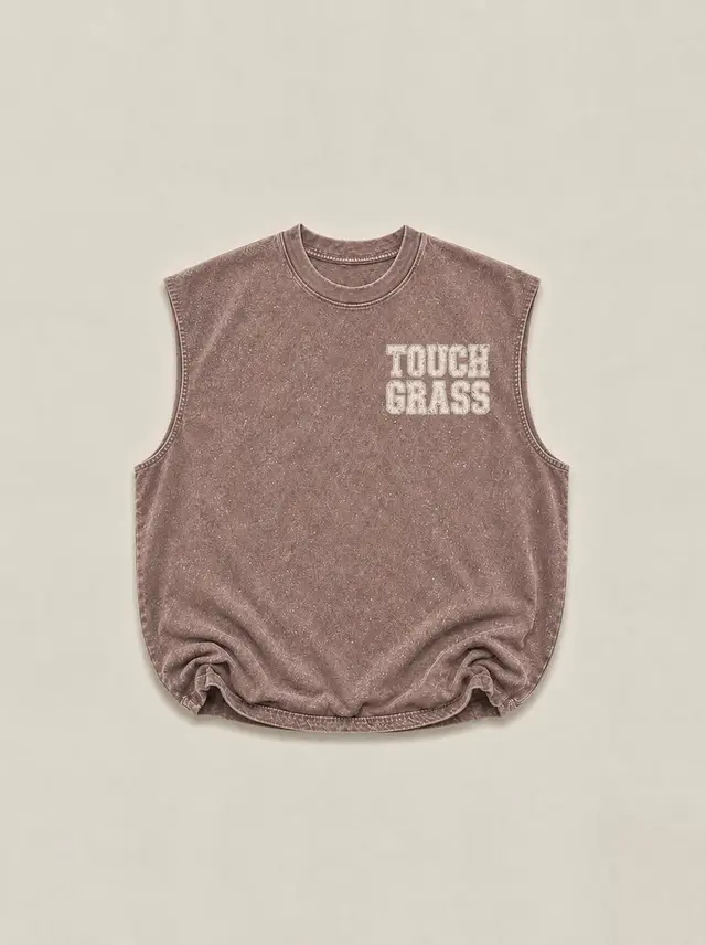 Touch Grass in Cracked Varsity